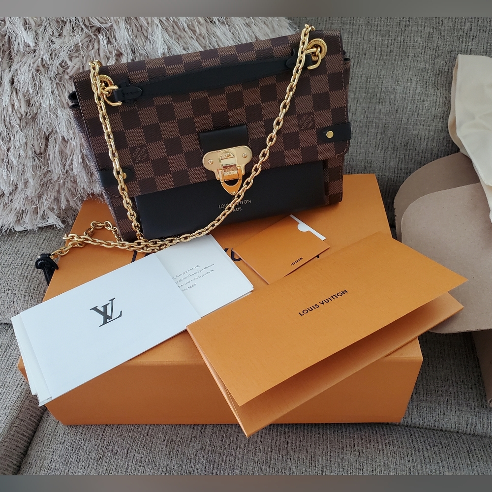Authentic Loui Vuitton Vavin PM Damier Ebene